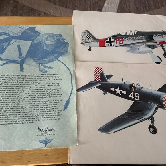 6 Prints of fighter planes of World War II 1979 - Picture 2 of 3